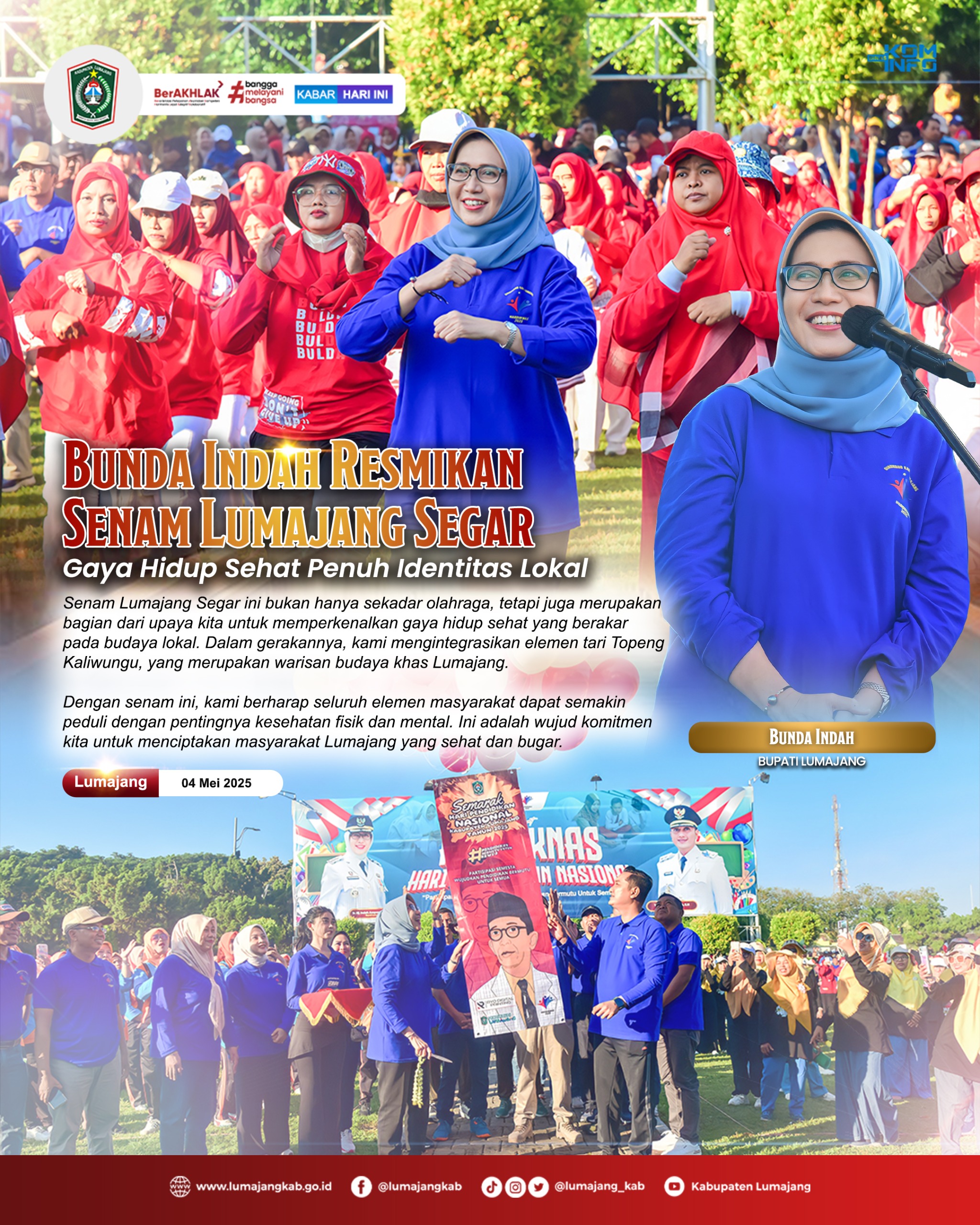 Bunda Indah resmikan senam Lumajang segar